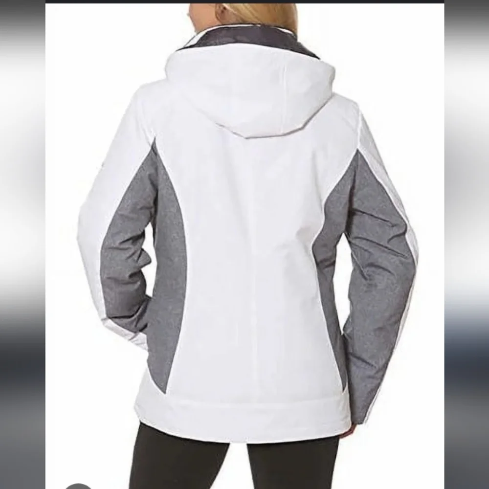 White and Gray Women's Jacket Size L - Picture 2 of 7